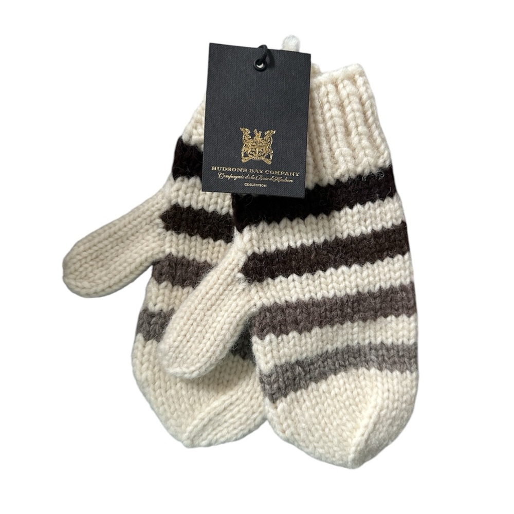 Hudson’s Bay Company HBC Stripes Hand Knit Mittens